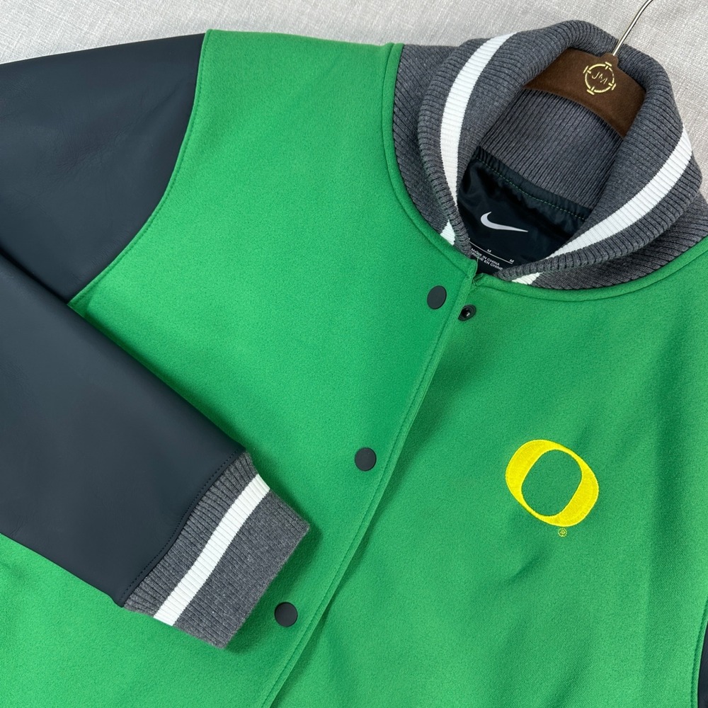 Oregon Ducks Nike Sample Jacket Womens M Green NCAA Football Varsity DJ5972 NEW